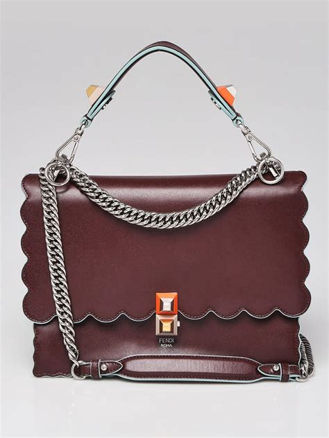 Fendi Kan I Leather Shoulder Bag 8BT283